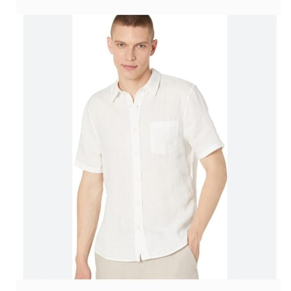 Porter & Ash Linen Shirt Size Small White New